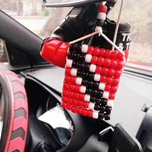 Trinidad and Tobago 🇹🇹 Flag Car  Mirror Danglers/Necklace Carnival Soca